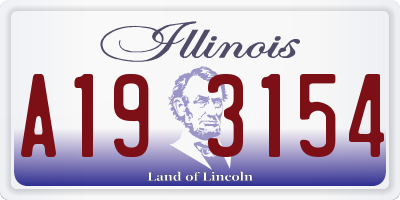 IL license plate A193154