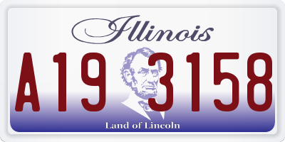 IL license plate A193158