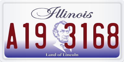 IL license plate A193168