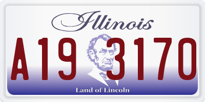 IL license plate A193170