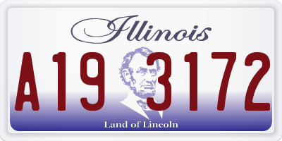 IL license plate A193172