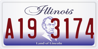 IL license plate A193174