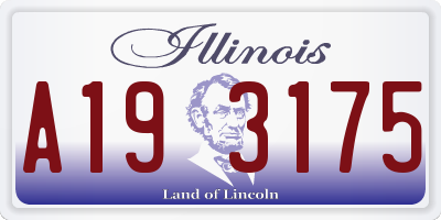 IL license plate A193175