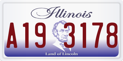 IL license plate A193178