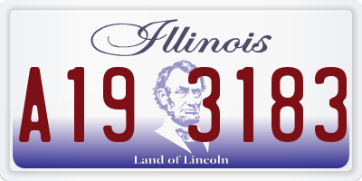 IL license plate A193183