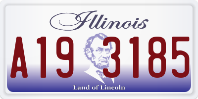 IL license plate A193185