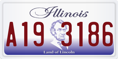 IL license plate A193186