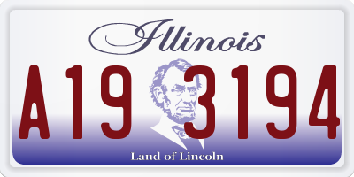 IL license plate A193194