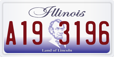 IL license plate A193196
