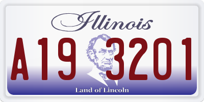 IL license plate A193201