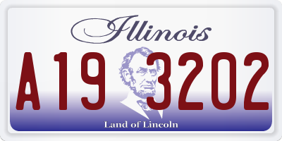 IL license plate A193202