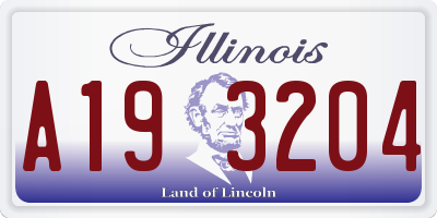 IL license plate A193204