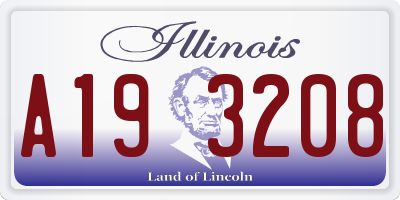 IL license plate A193208