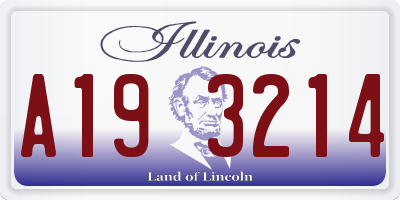 IL license plate A193214