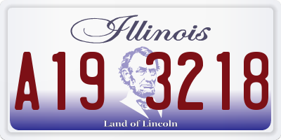 IL license plate A193218