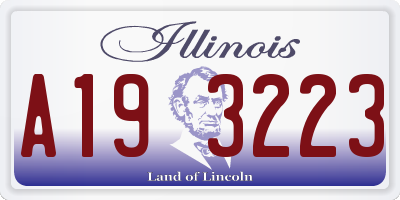IL license plate A193223