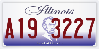 IL license plate A193227