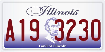IL license plate A193230