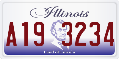 IL license plate A193234