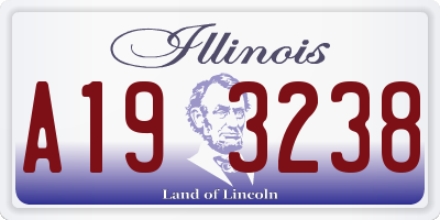 IL license plate A193238