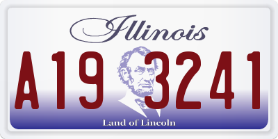 IL license plate A193241