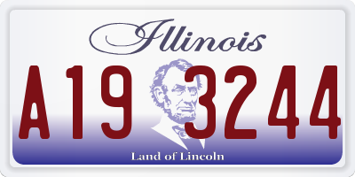 IL license plate A193244