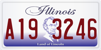 IL license plate A193246