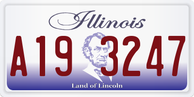 IL license plate A193247