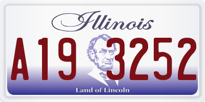 IL license plate A193252