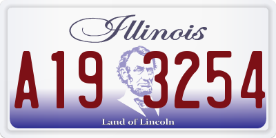 IL license plate A193254