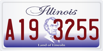 IL license plate A193255