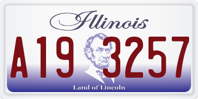 IL license plate A193257