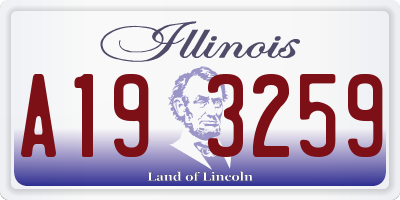IL license plate A193259