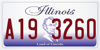IL license plate A193260