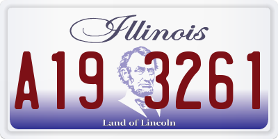 IL license plate A193261