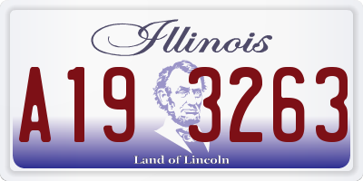 IL license plate A193263