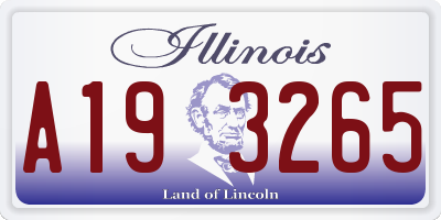 IL license plate A193265
