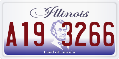 IL license plate A193266