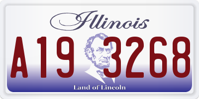 IL license plate A193268