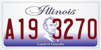 IL license plate A193270
