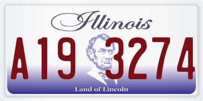 IL license plate A193274