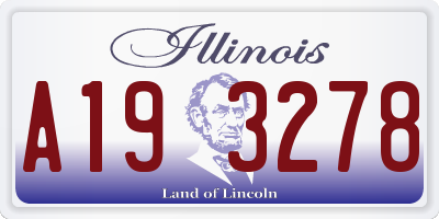 IL license plate A193278