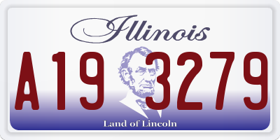 IL license plate A193279