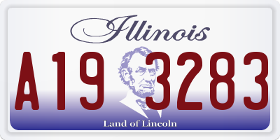IL license plate A193283