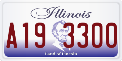 IL license plate A193300