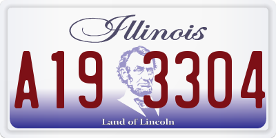 IL license plate A193304