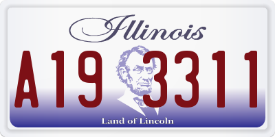 IL license plate A193311
