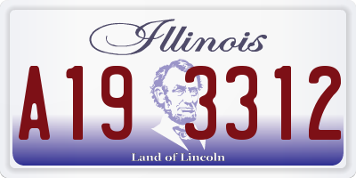 IL license plate A193312