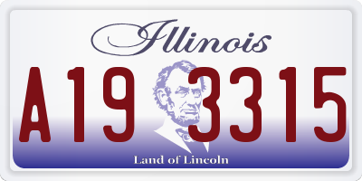 IL license plate A193315
