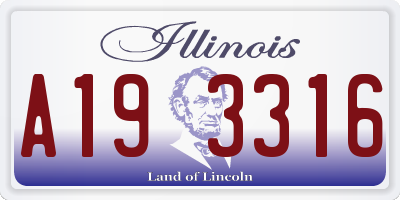 IL license plate A193316